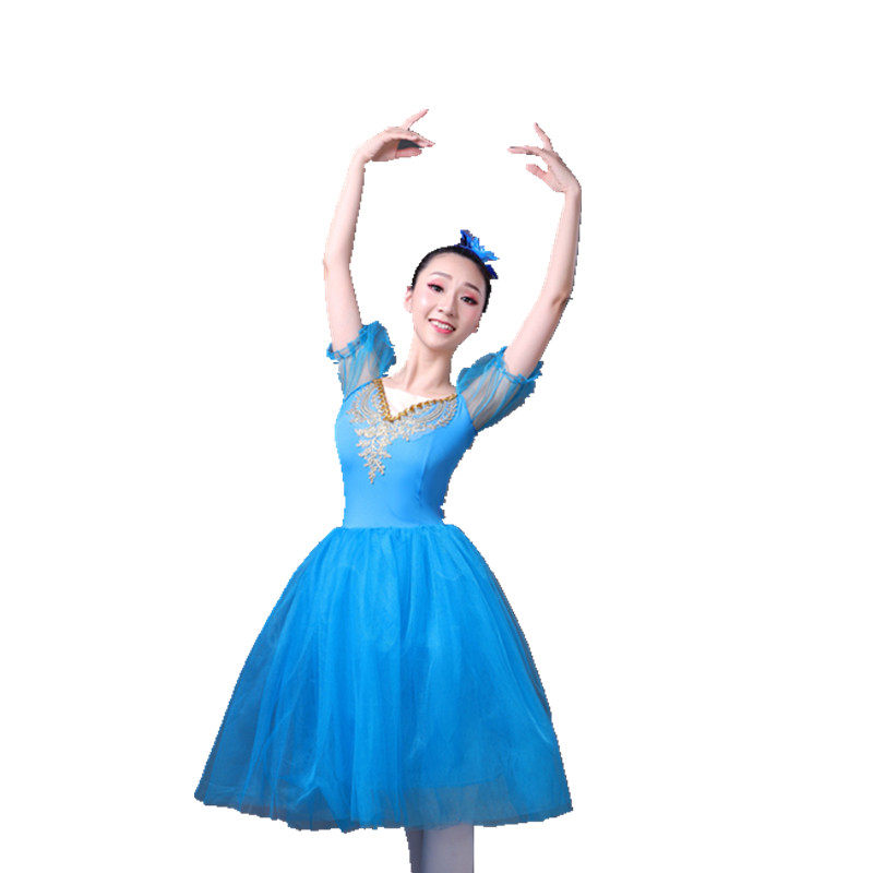 新款专业舞蹈纱裙芭蕾舞蓬蓬裙天鹅湖演出服成人泡泡袖芭蕾舞裙,淘宝优惠券,粉丝福利购,淘宝优惠卷