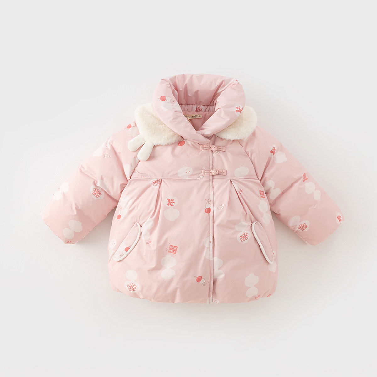 【抗菌绒】戴维贝拉儿童羽绒服国风外套冬装女童三防拜年服童装,淘宝优惠券,粉丝福利购,淘宝优惠卷