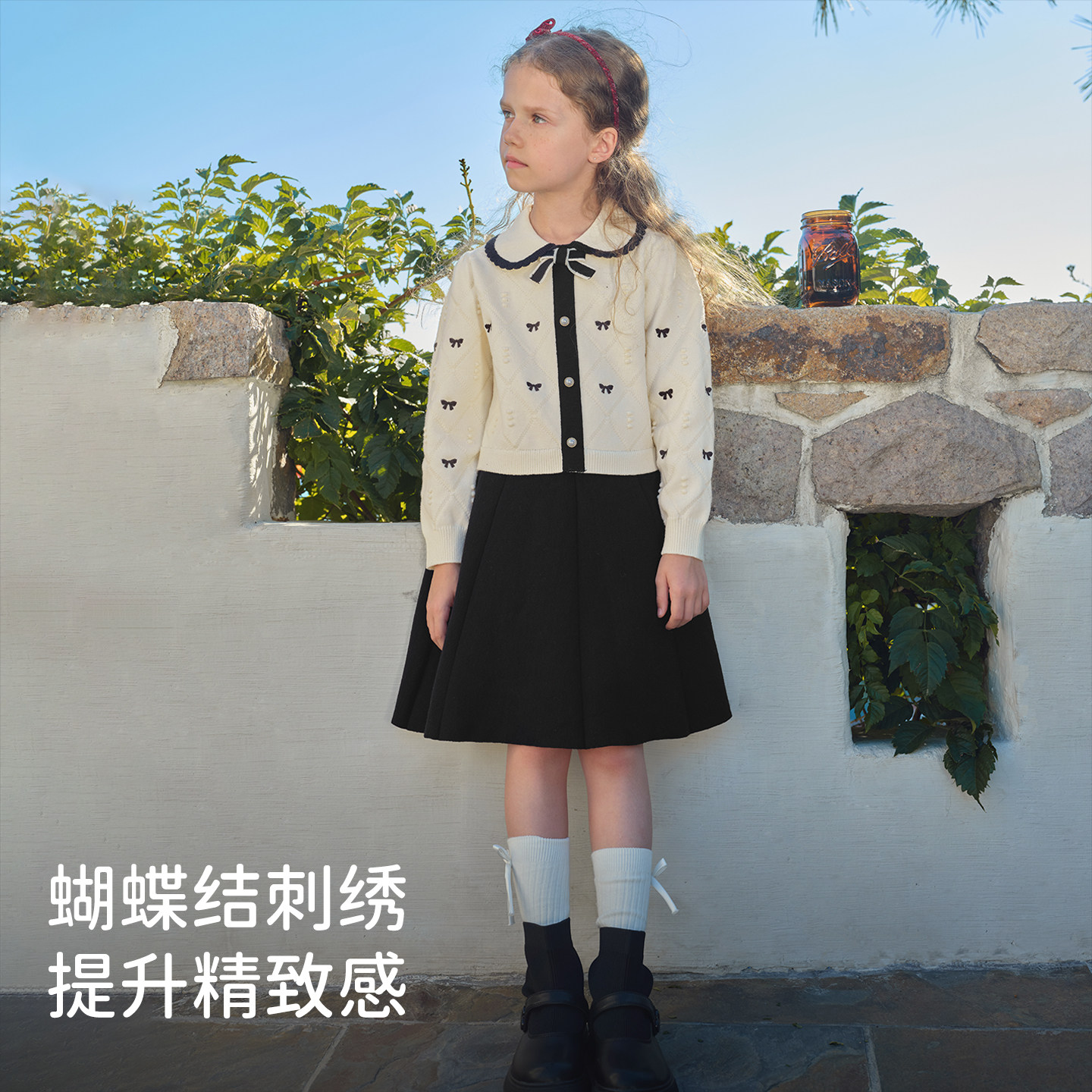 戴维贝拉女童连衣裙2026秋装新款儿童针织裙学院风裙子秋冬公主裙,淘宝优惠券,粉丝福利购,淘宝优惠卷