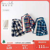 Davibella boy plaid shirt autumn and winter clothing new childrens shirt baby clothes with children blouses gush