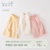 Davibella girls undershirt high collar T-shirt child with undercoat female baby Nehitch girl autumn and winter female big child