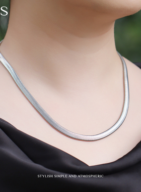 MGS/曼古银卡梅奥美人项链S925银素链锁骨链高级感轻奢小众颈链女