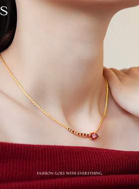 MGS/曼古银红瑞轻奢新中式S925纯银项链复古国风潮2025小灵蛇项链