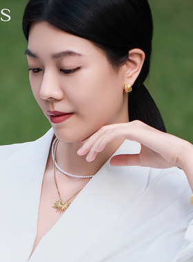 明星同款曼古银极昼铜合金耳环