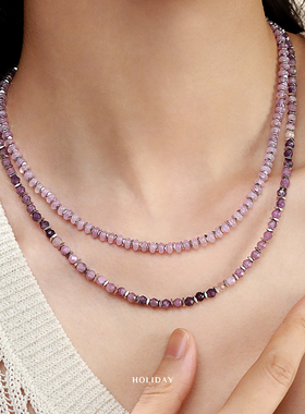 MGS/曼古银度假系列项链 多巴胺串珠度假风轻奢高级感水晶颈链女