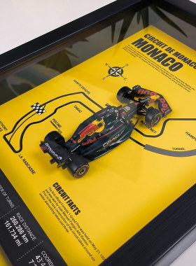F1红牛车队车膜立体画3D展示相框