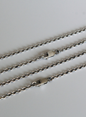 日式复古做旧太丸925银链子项链