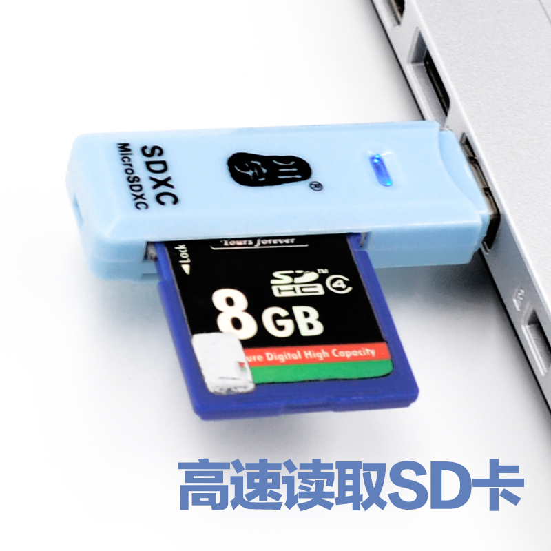 川宇C296 micro sd tf单反迷你车载大卡数码相机 sd卡读卡器-图1