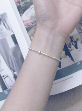 超细足银单圈甜美风手链包邮