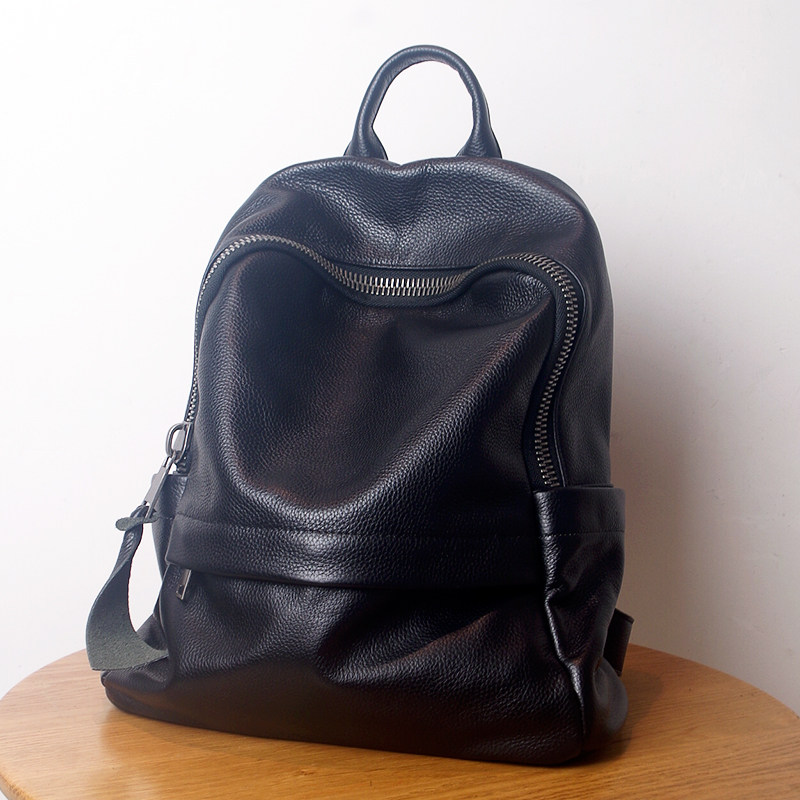 大容量真皮双肩包女头层牛皮女士背包男士2025新款皮质书包女包,淘宝优惠券,粉丝福利购,淘宝优惠卷