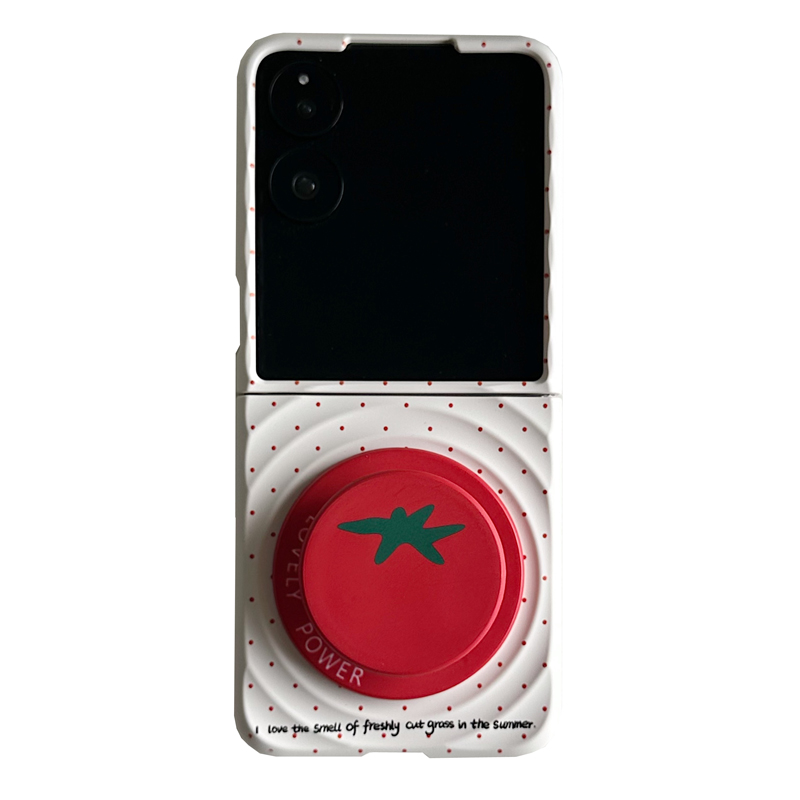 可爱简约番茄磁吸支架适用小米Mixflip2手机壳pocket华为PuraX保护套三星ZFLIP7/6/5硬壳OPPOn3flip荣耀vflip - 图3