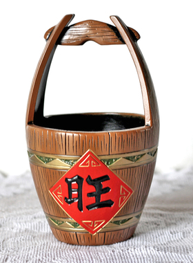 杂物桶钥匙收纳存钱罐陶瓷摆件