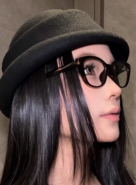 弗瑞姆眼镜大框猫眼深豹纹圆框防蓝光TR90镜架显脸小可配度数302