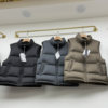 Men's short large size stand collar down vest