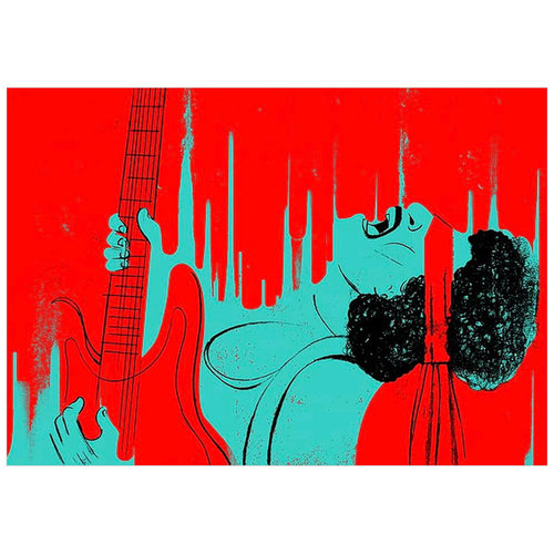 【现货】献给吉米的歌：吉他传奇吉米·亨德里克斯的故事The Story of Guitar Legend Jimi Hendrix 乐坛人物故事艺术绘本英文原版 - 图2