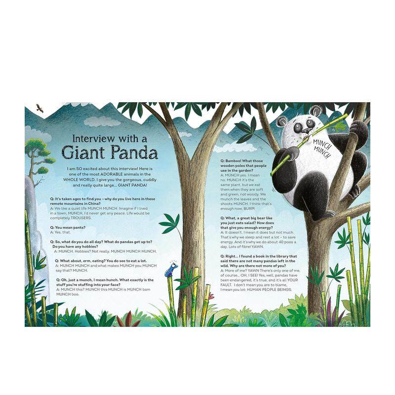 【现货】动物采访：熊猫与其它濒危动物 Interview with a Panda: and Other Endangered Animals Too 原版英文儿童绘本图书书籍,淘宝优惠券,粉丝福利购,淘宝优惠卷