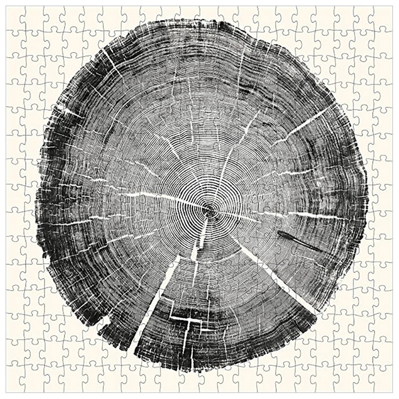 【预 售】拼图300片:树木横截面(3幅) Woodcut: Three Puzzles 树木年轮 Bryan Nash Gill 成人版益智解压礼品书籍艺术室内装饰画 - 图3