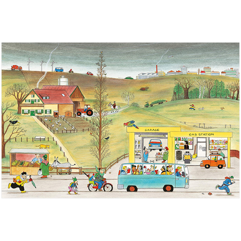 【预售】【PRESTEL】All Around Bustletown: Winter 熙熙攘攘:冬天 英文原版童书 插图大开本 冬天的生活、工作和娱乐 进口正版书 - 图1