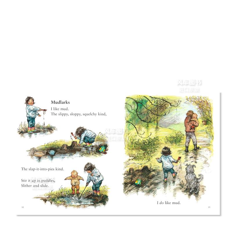 【预售】Out and About:A First Book of Poems英文原版儿童绘本3-6岁 Shirley Hughes雪莉·休斯首部诗集幼儿英语启蒙图画书-图0