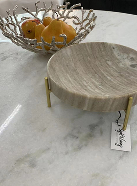 荷兰L&L大理石水果盘装饰摆件