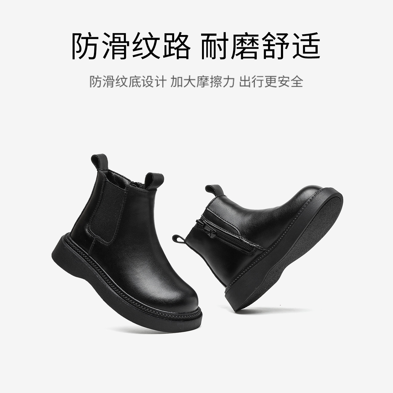 红蜻蜓女童春秋新款真皮英伦单靴子 红蜻蜓童鞋皮靴/棉靴