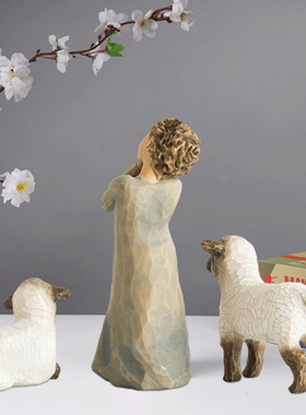 亚马逊热销独立站马槽组摆件宗教