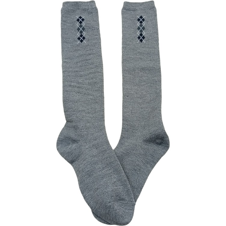 日单尾货春秋款亚麻灰色菱格学院风时尚百搭不过膝盖小腿袜,淘宝优惠券,粉丝福利购,淘宝优惠卷