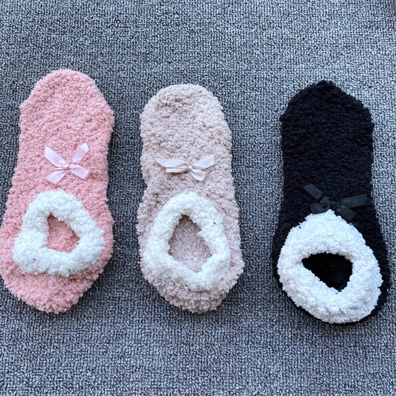 软绵绵低帮浅口加羊羔绒保暖防滑底居家地板鞋秋冬软底早教袜套女,淘宝优惠券,粉丝福利购,淘宝优惠卷