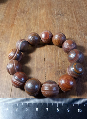 9312号 新疆哈密炫彩陨石手链 17.5mm  强磁性