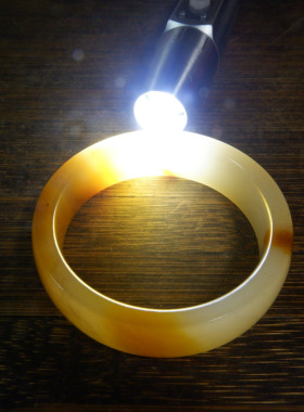 9597号 新疆克拉玛依金丝玉轮胎镯子 圈口56.5mm