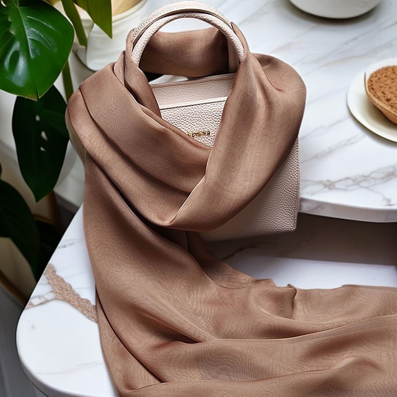 玫红色丝巾女春秋百搭2024新款真丝围巾100桑蚕丝真丝纱巾大披肩,淘宝优惠券,粉丝福利购,淘宝优惠卷