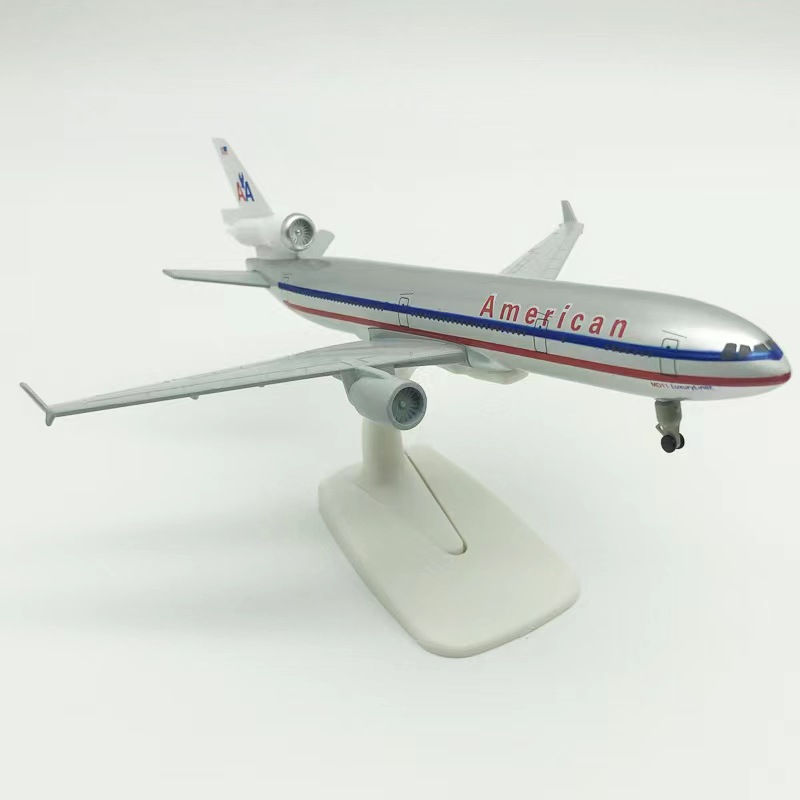 20cm美国航空American AA麦道MD-11合金仿真金属飞机模型航模摆件