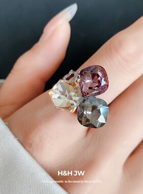 铜合金戒指 H140 时尚复古气质百搭轻奢开口戒指