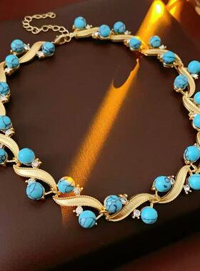 铜合金项链 H031 轻奢百搭复古时尚气质项链