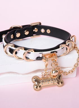 【BAY高端定制】奶牛毛毛项圈贝母puppy女颈带K9脖圈定制choker