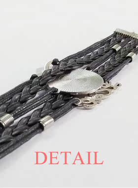 黑白永恒礼品皮革手链