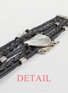 奥地利国徽标志符号永恒皮革手链