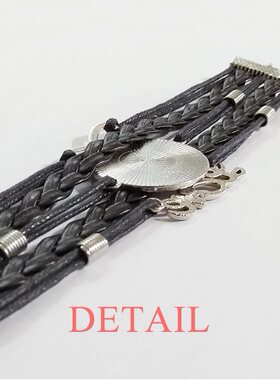 黑色永恒礼品皮革手链