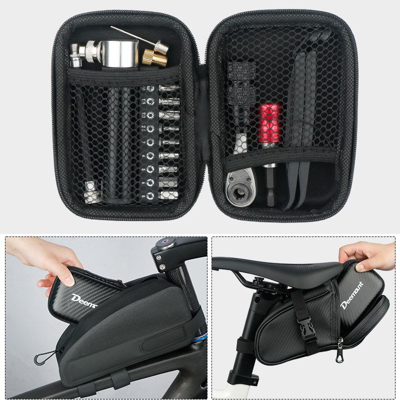 自行车多功能便携工具包棘轮扳手套筒工具盒维修打气筒撬补胎棒,淘宝优惠券,粉丝福利购,淘宝优惠卷