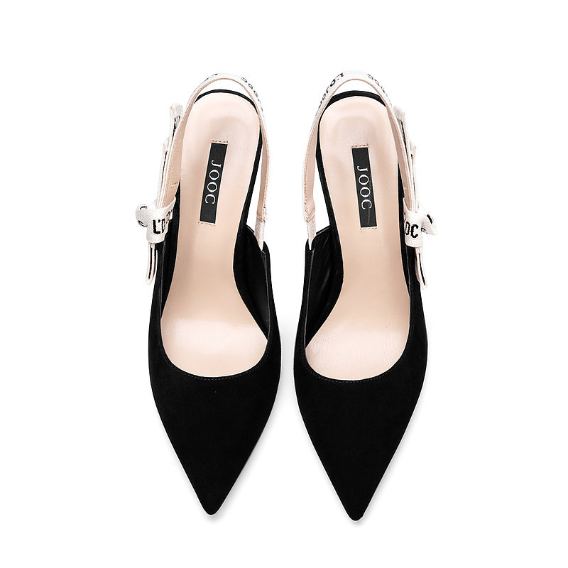 【经典系列】JOOC玖诗细高跟鞋女法式优雅蝴蝶结尖头后空单鞋,淘宝优惠券,粉丝福利购,淘宝优惠卷