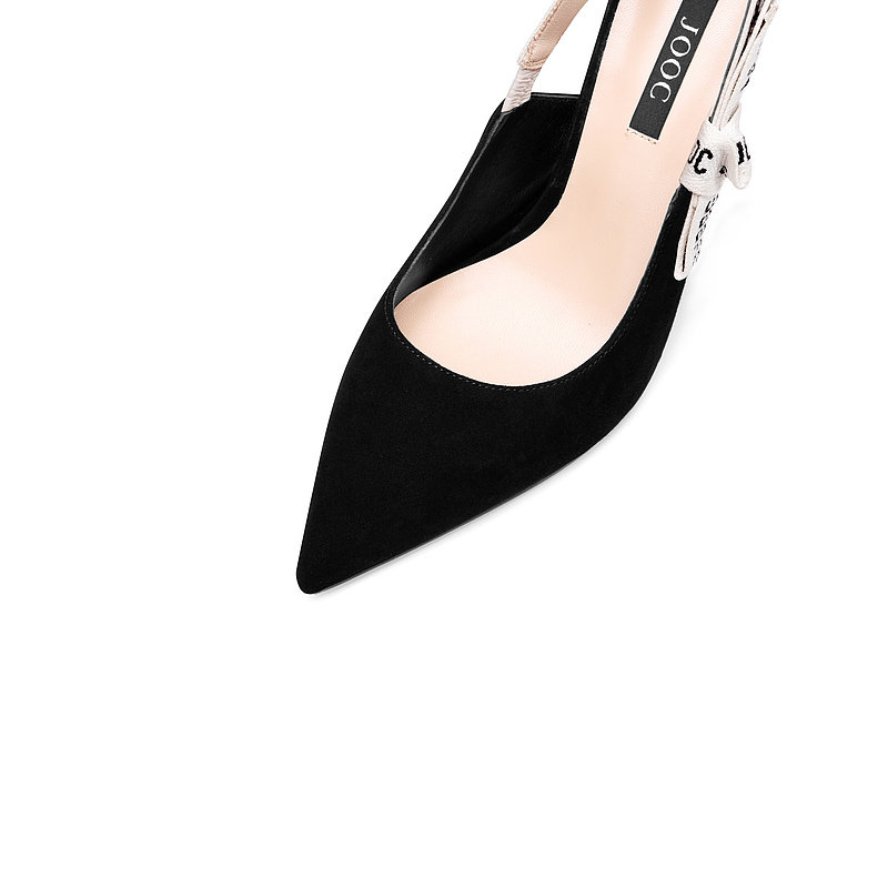 【经典系列】JOOC玖诗细高跟鞋女法式优雅蝴蝶结尖头后空单鞋,淘宝优惠券,粉丝福利购,淘宝优惠卷