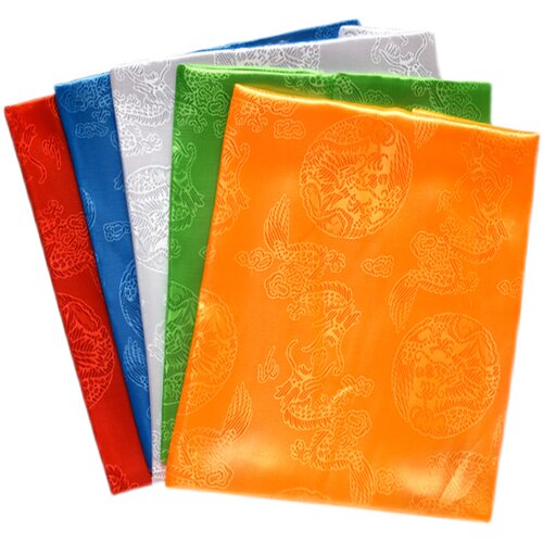 哈达藏族饰品龙凤八吉祥公司年会学校活动五色装饰批量发蒙古哈达 - 图3