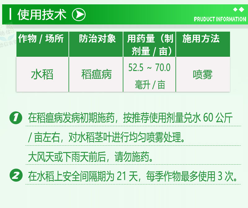 惠民中联锐稻20%稻瘟酰胺悬浮剂水稻稻瘟病农药杀菌剂-图2