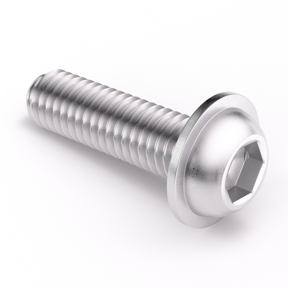 X304大头带垫内六角法兰面机螺丝钉半圆头盘头M3M4M5M6M8M10 - 图3