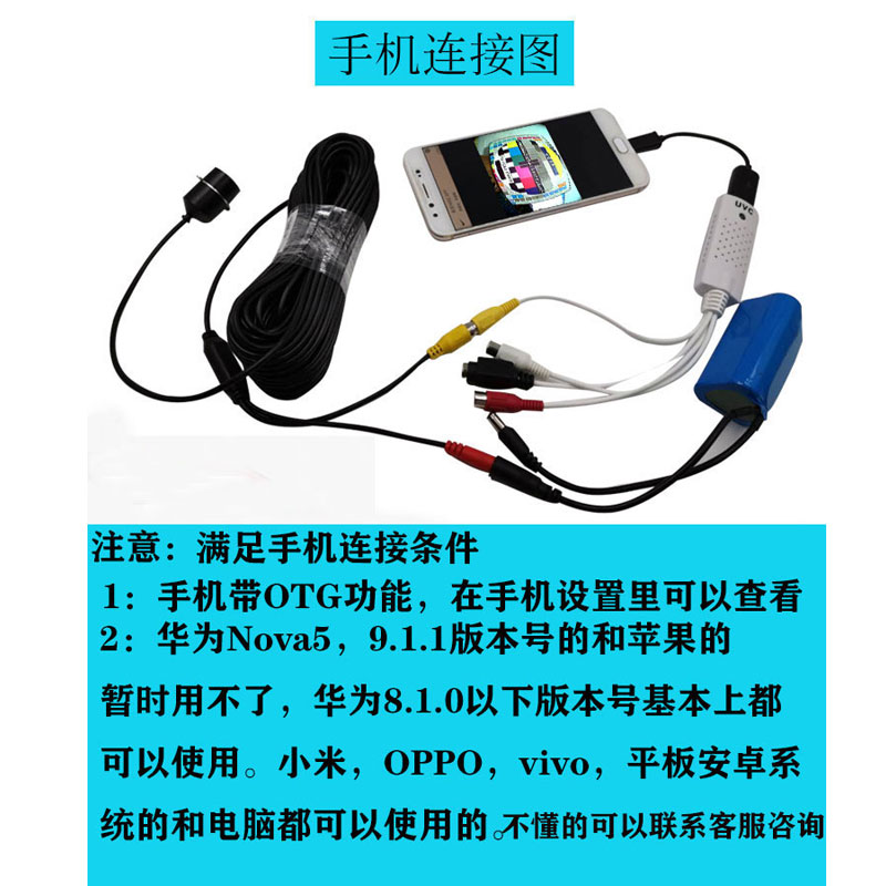 高清水下摄像可视探鱼器可视高清钓鱼浑水看鱼器防水深井探视打捞