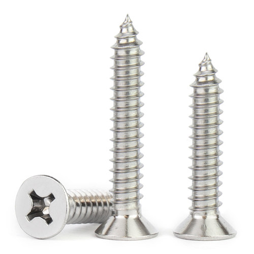 201不锈钢十字沉头自攻螺丝十字槽螺丝钉平头自攻钉M3M3.5M4M5M6 - 图1