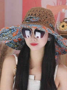 民族风大檐遮阳帽子女夏季防晒帽