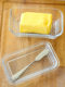 Butter box lead-free glass rectangular box with lid