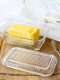 Butter box lead-free glass rectangular box with lid