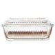 Butter box lead-free glass rectangular box with lid